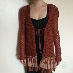 A'Reve Rust Duster Cardigan